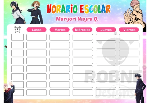 Jujutsu Kaisen Girl Horario Escolar